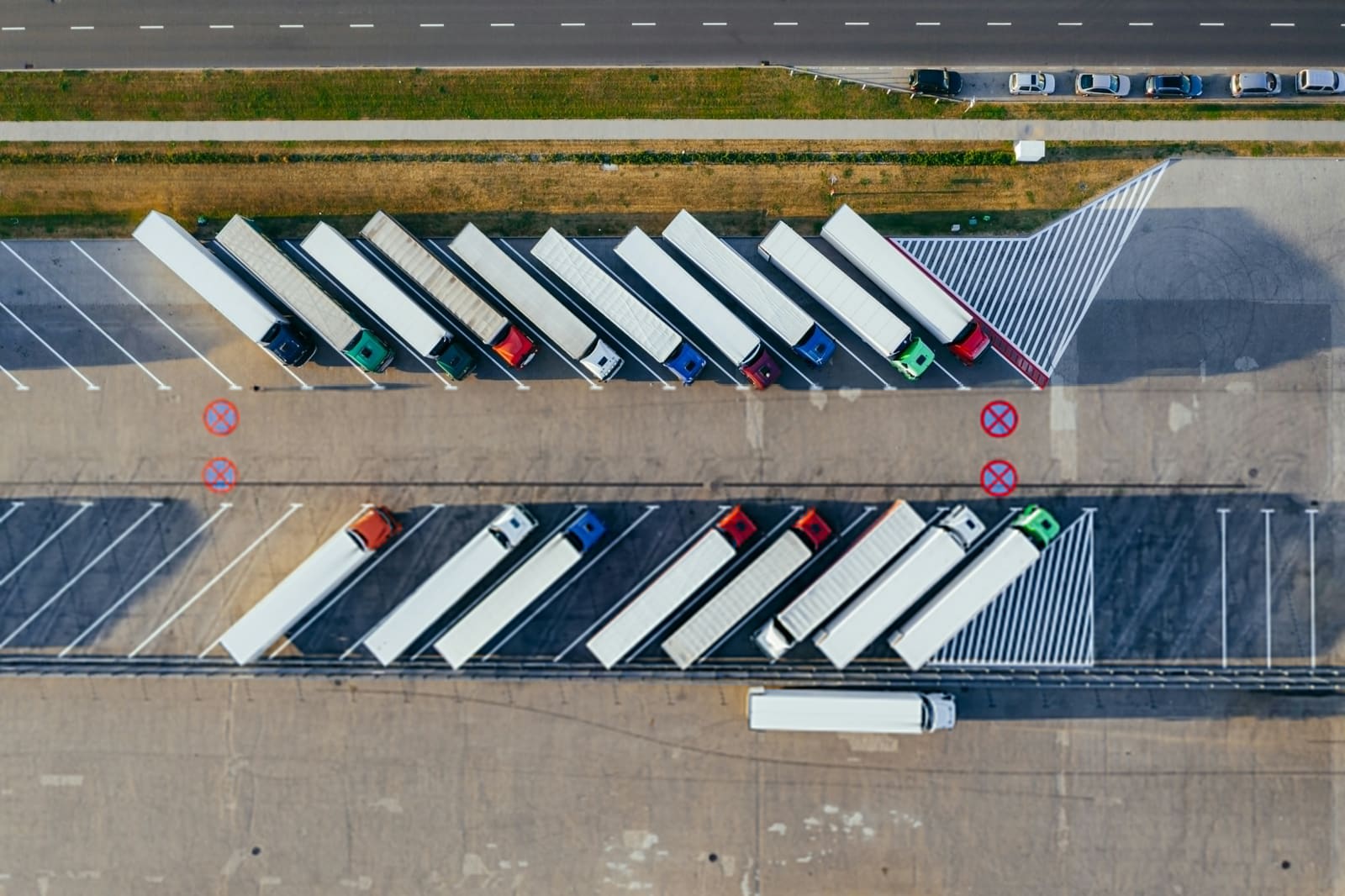 Cargo loaded onto haulage vehicle